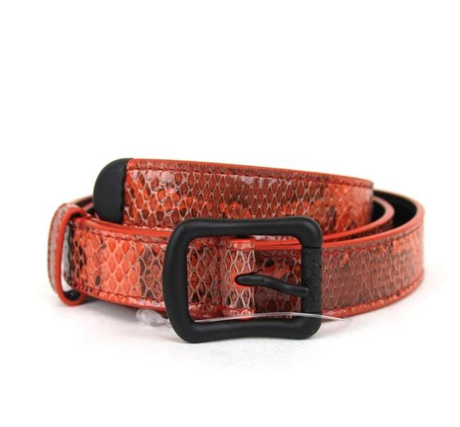 Bottega Veneta RedOrange New Skinny Python RedOrange 8534 272819 7501 Belt