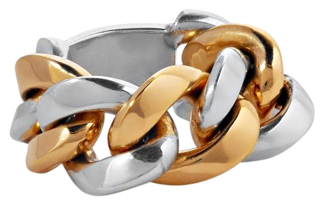 Bottega Veneta Silver and Gold tone Sz15 Ring