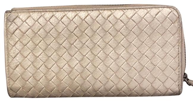 Bottega Veneta Silver Mist Continental Wallet