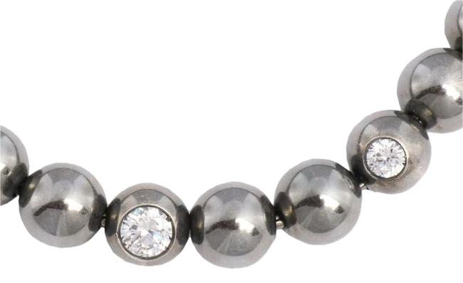 Bottega Veneta Silver Sterling Crystal Ball Necklace