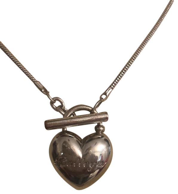 Bottega Veneta Silver Toggle Heart Necklace