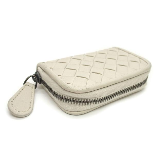 Bottega Veneta White Intrecciato Leather Coin Pouch Wallet