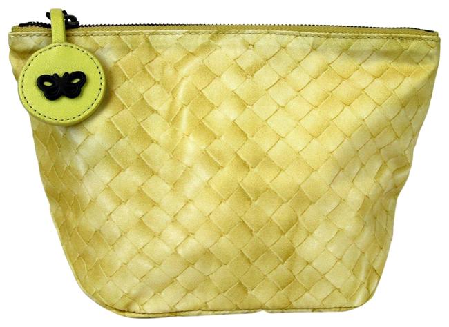 Bottega Veneta Yellow Intrecciolusion Nylon Pouch 301183 9441 Cosmetic Bag