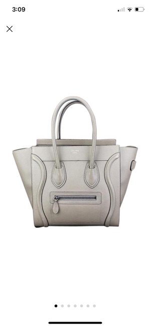 Celine Beige Leather Satchel