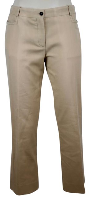 Celine Beige Tan Cotton Tiny Bit Of Stretch Pants8 M, 29, 30