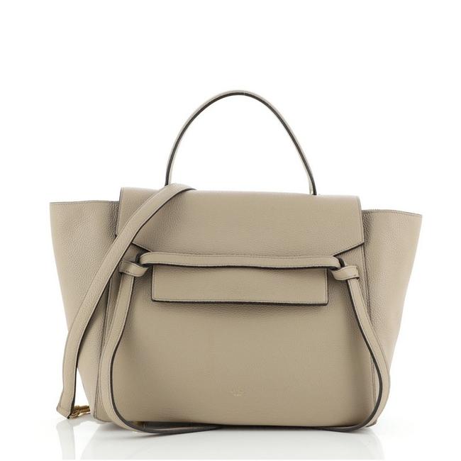 Celine Belt Bag Grainy Mini Neutral Leather Clutch