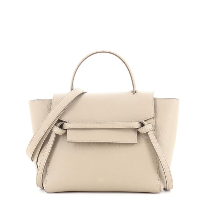 Celine Belt Bag Textured Micro Neutral Leather Satchel