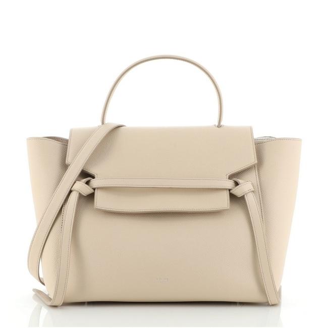 Celine Belt Bag Textured Mini Neutral Leather Clutch