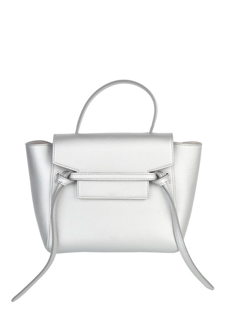 Celine Belt Silver Nano Calfskin Cross Body Bag