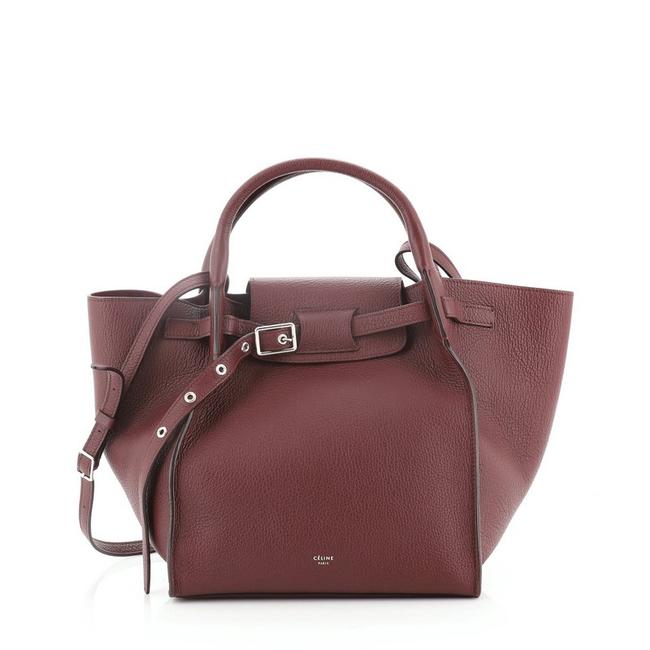 Celine Big Bag Grained Calfskin Small Red Leather Satchel