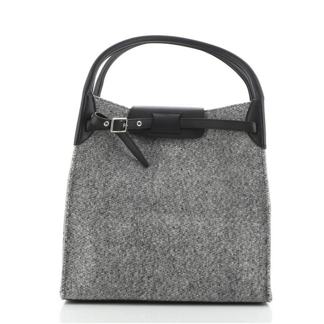 Celine Big Medium Gray Felt Hobo Bag
