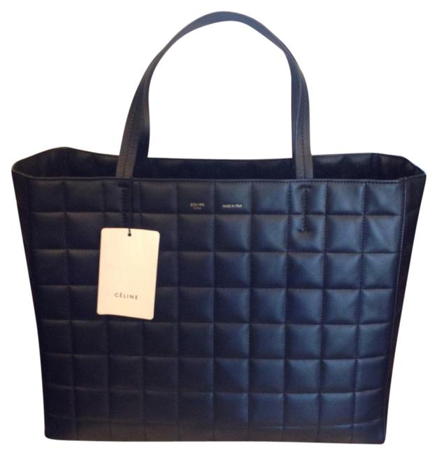 Celine Black All Leather Satchel