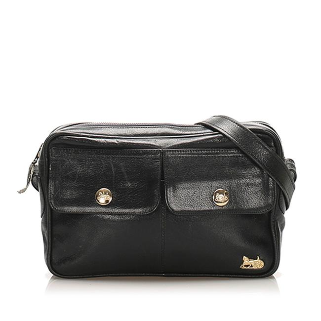 Celine Black Leather Cross Body Bag