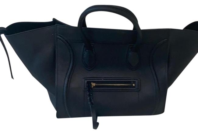 Celine Black Leather Satchel