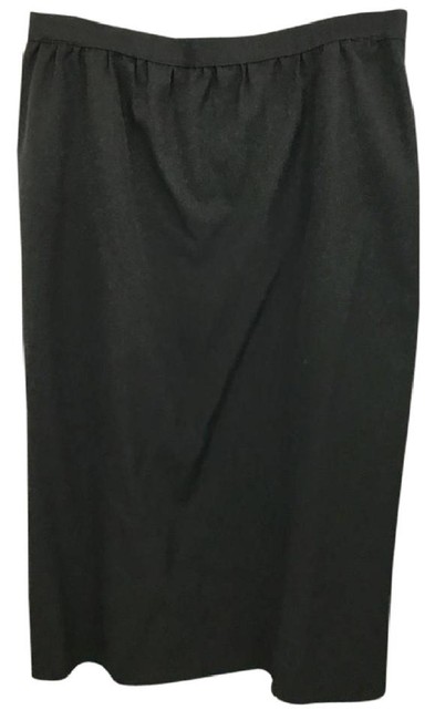 Celine Black Paris Pencil Wool 50 Skirt14 L, 34
