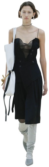 Celine Black SilkViscose Runway Mid length Cocktail Dress4 S