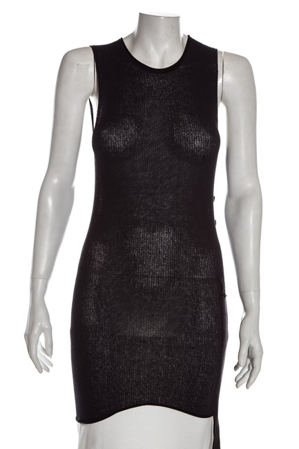 Celine Blue XS Navy Knit Mini Mid length Short Casual Dress2 XS