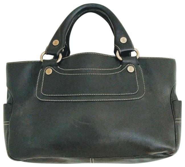 Celine Boogie Black Leather Satchel