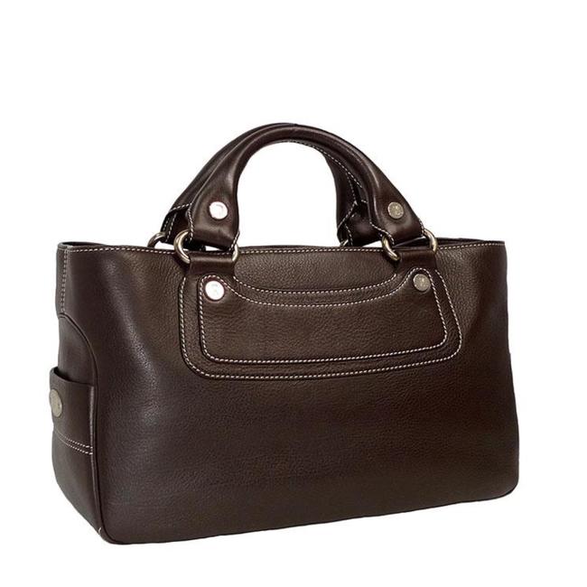 Celine Boogie Brown Leather Satchel