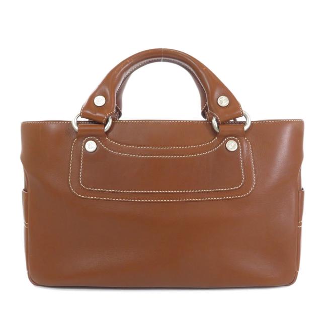 Celine Boogie Ce00 14 Handbag Ladies Brown Leather Satchel