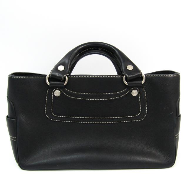 Celine Boogie Womens Handbag Black Leather Satchel