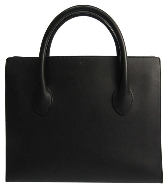 Celine Boxy Womens Handbag Black Leather Satchel