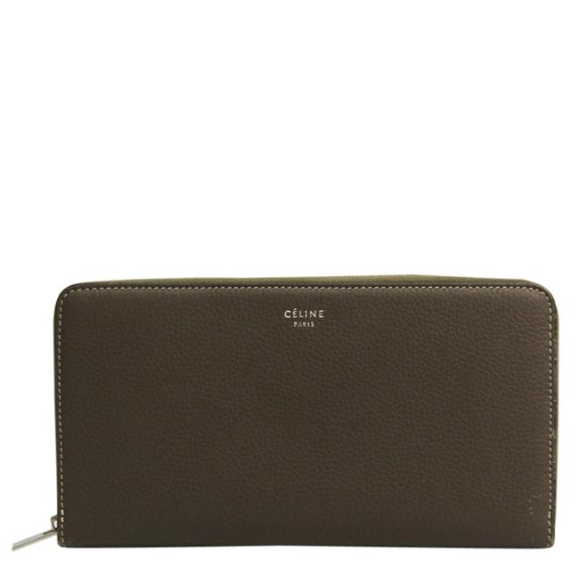 Celine Brown Large Leather Bag Clutch
