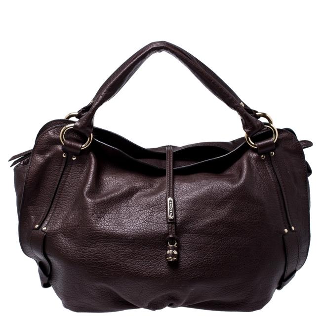 Celine Brown Leather Bittersweet Hobo Bag
