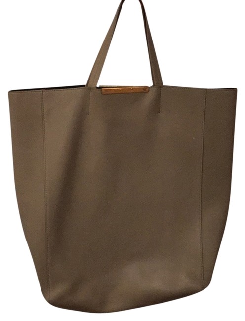 Celine Cabas Phantom Medium Cabas Beige Leather Satchel