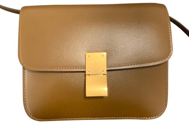 Celine Classic Box Teen Camel Calfskin Leather Cross Body Bag