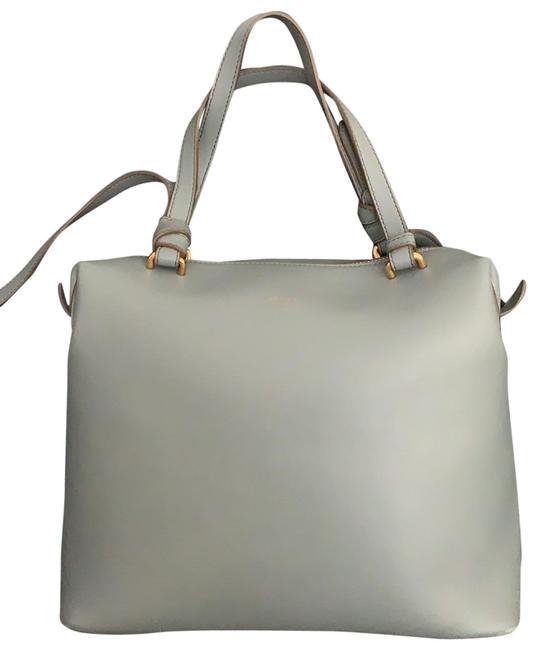 Celine Cube Small Tote Storm Calfskin Leather Satchel