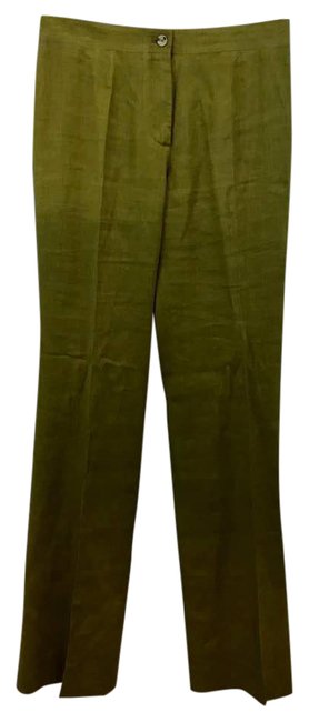 Celine Dijon Yellow Linen Blend 38 Pants6 S, 28