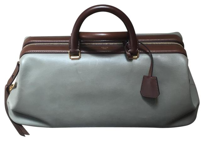Celine Doctor GreyBrown Calfskin Leather Satchel