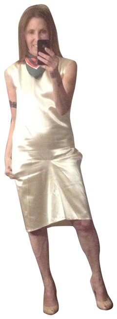 Celine Ecru 2013 Runway Knee Length Cocktail Dress0 XS