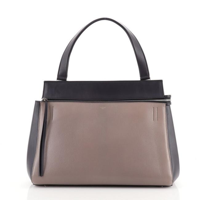 Celine Edge Large Blue Neutral Leather Satchel