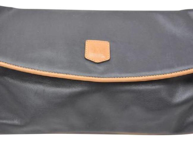 Celine Folded BlackBrown Calf Leather Clutch