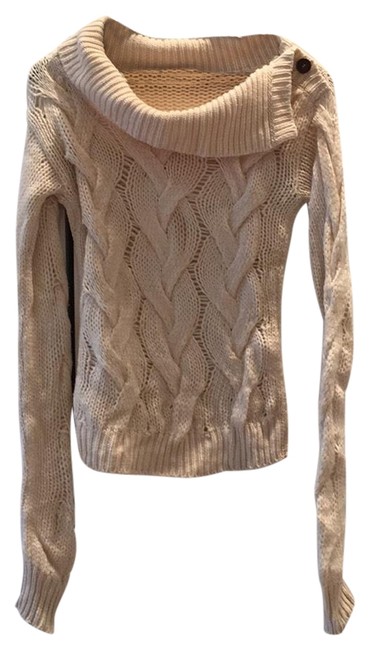 Celine Hand Knit Cashmere Cream Button Collar Sweater