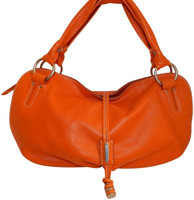 Celine Shoulder Bitter Sweet Italy Orange Leather Hobo Bag