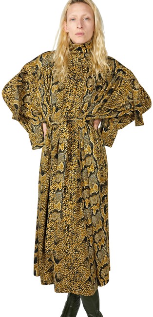 Celine Jersey Boa Printed Long Casual Maxi Dress6 S