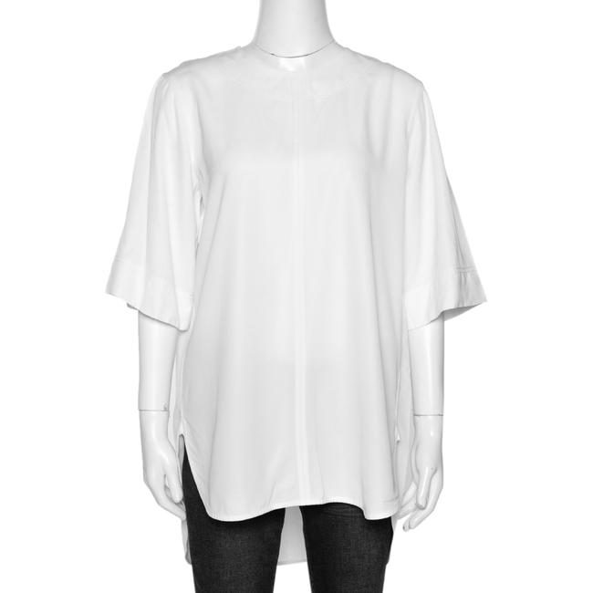 Celine L White Three Quarter Sleeve Top Tunic
