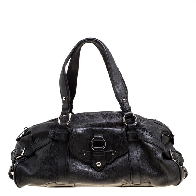 Celine Leather Logo Embellished Satchel