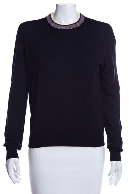 Celine Long Sleeve Navy Sweater