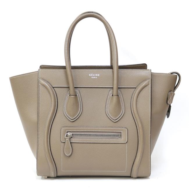Celine Luggage Handbag Micro Gray Satchel