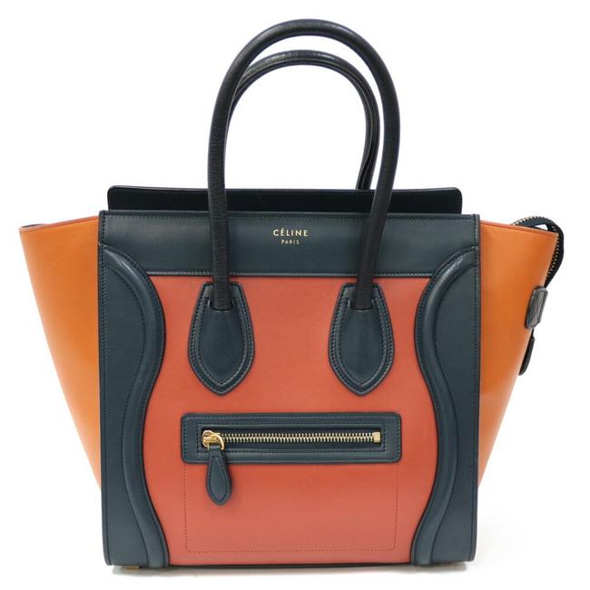 Celine Luggage Handbag Micro Shopper Ladies Multi colorOrange Satchel