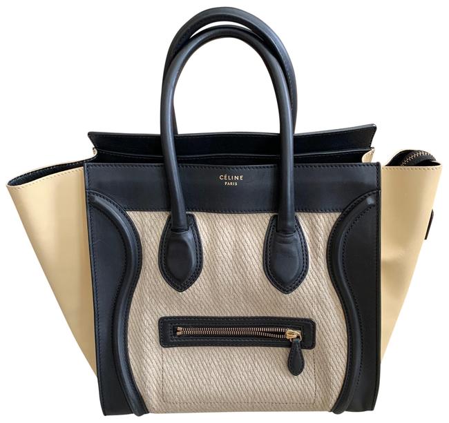 Celine Luggage Micro Khaki Color Leather Satchel