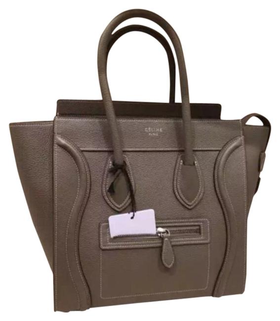 Celine Luggage Mirco Dune Drummed Calfskin Satchel