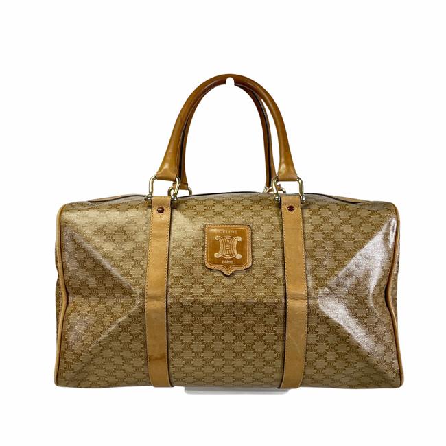 Celine Macadam Brown Pvc Satchel