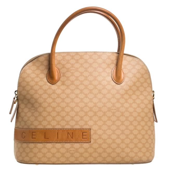 Celine Macadam Coated Canvas Vintage Satchel