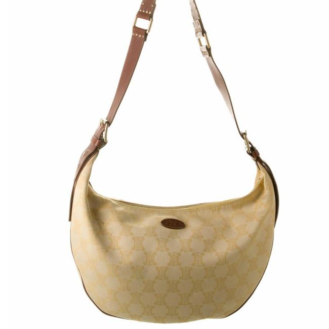 Celine Monogram Tan Canvas Hobo Bag