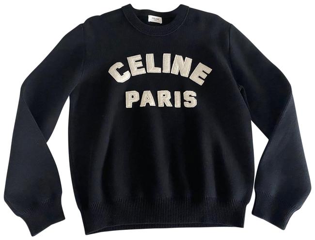 Celine Navy Signature Logo Crew Neck SweatshirtHoodie8 M